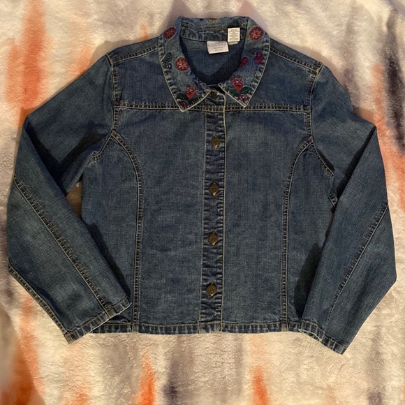 Vintage Sonoma “lifestyles” embroidered jeans over shirt size PL - Picture 2 of 7